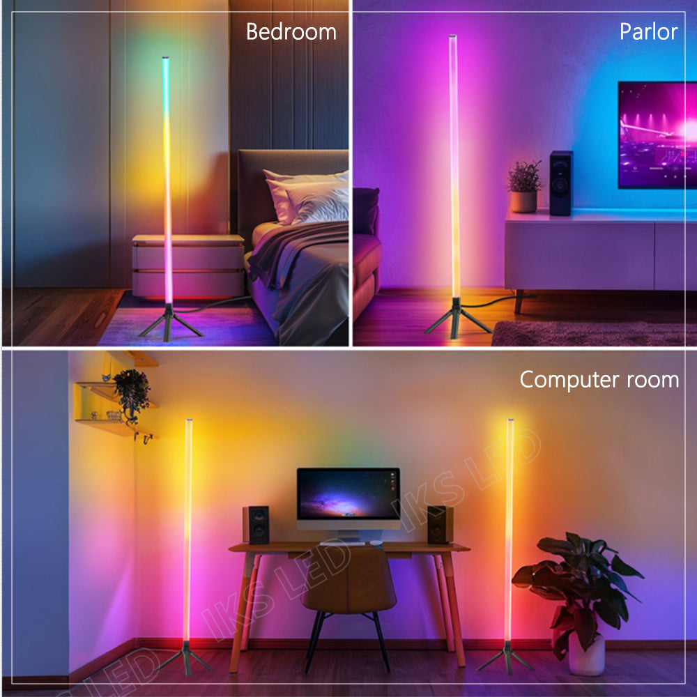 RGB LED Floor lamp 120CM  Modern Corner Floor Light Atmospheric Standing Light Indoor Home Decor Smart APP Remote Control