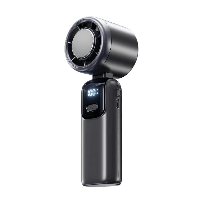 S17 Handheld Fan: Instant Cooling with Mirror Feature, 100-Speed Control, and Foldable Tabletop Design