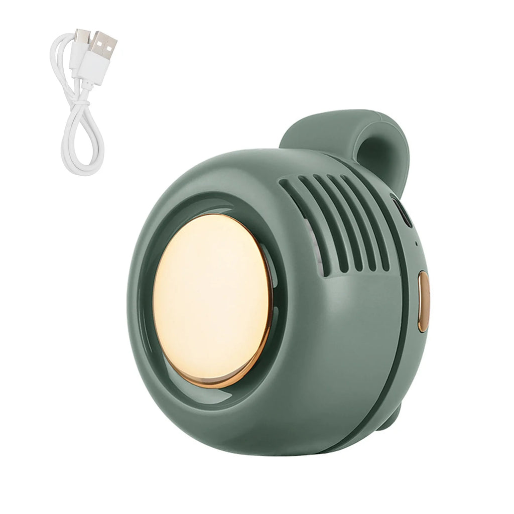 Portable Rechargeable Clip-On Fan with 3 Speed Settings, Handheld & Wearable Personal Cooling Fan, USB Rechargeable Mini Desk Fan for Outdoor Work, Hiking, Camping, Travel, Office, Gym and Home Use