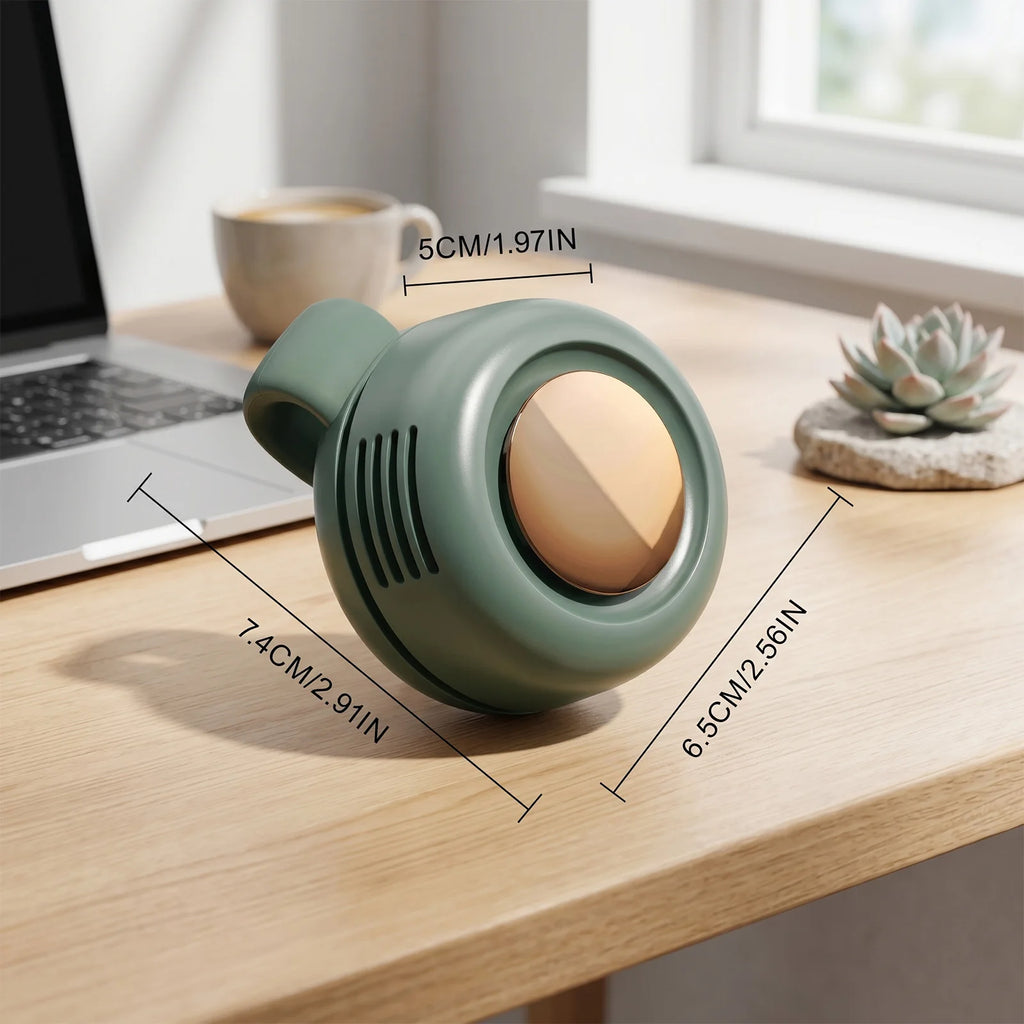 Portable Rechargeable Clip-On Fan with 3 Speed Settings, Handheld & Wearable Personal Cooling Fan, USB Rechargeable Mini Desk Fan for Outdoor Work, Hiking, Camping, Travel, Office, Gym and Home Use