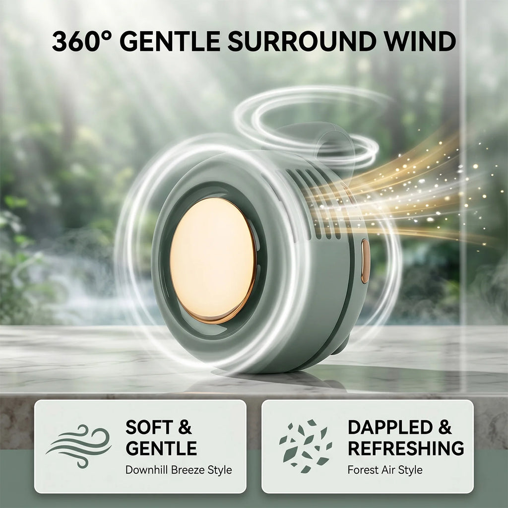 Portable Rechargeable Clip-On Fan with 3 Speed Settings, Handheld & Wearable Personal Cooling Fan, USB Rechargeable Mini Desk Fan for Outdoor Work, Hiking, Camping, Travel, Office, Gym and Home Use