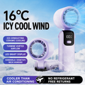 S17 Handheld Fan: Instant Cooling with Mirror Feature, 100-Speed Control, and Foldable Tabletop Design