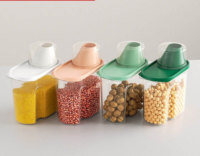 Large Airtight Grain Storage Container – Clear Plastic Food Storage Box for Rice, Cereal & Dry Goods, Sealed & Moisture-Proof