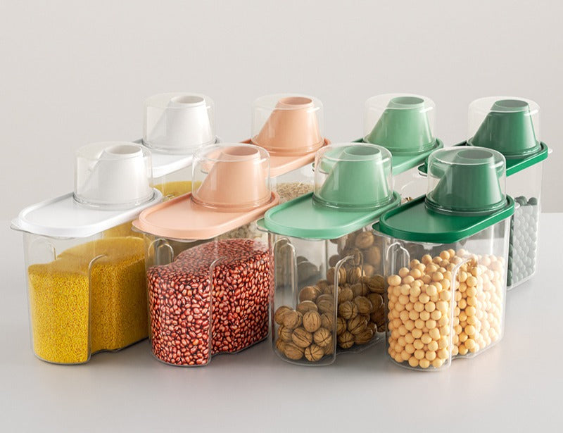 Large Airtight Grain Storage Container – Clear Plastic Food Storage Box for Rice, Cereal & Dry Goods, Sealed & Moisture-Proof