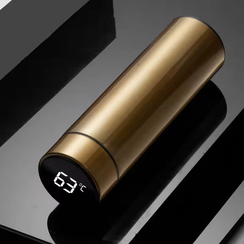 Smart Thermos Water Bottle 500ML – Stainless Steel Vacuum Flask with LED Touch Temperature Display, Insulated Travel Mug