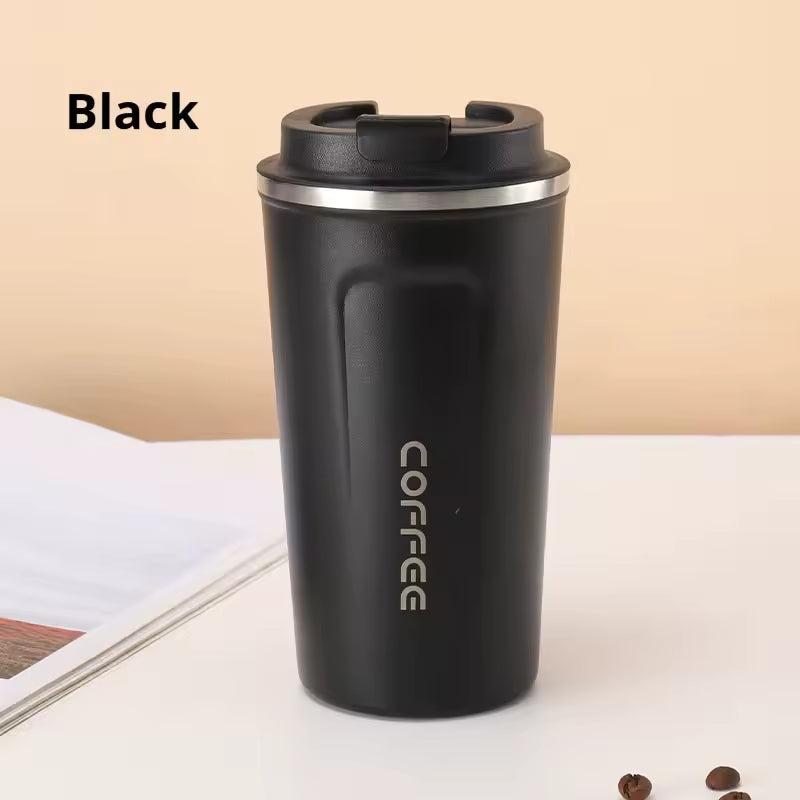 Stainless Steel Coffee Mug 380/510ML – Insulated Travel Tumbler with Lid, Vacuum Thermal Cup for Hot & Cold Drinks