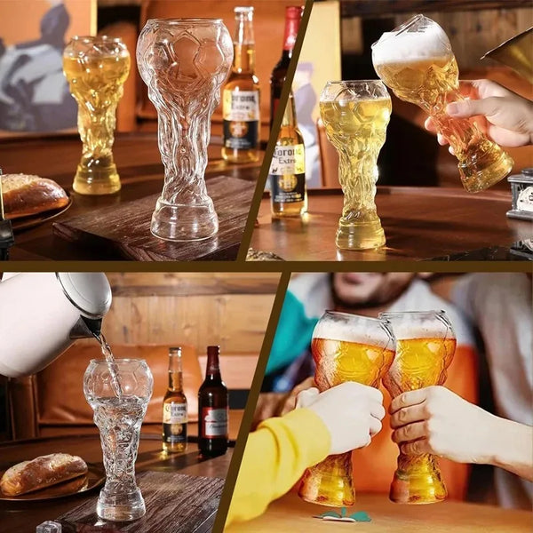 World Trophy Football Beer Glass