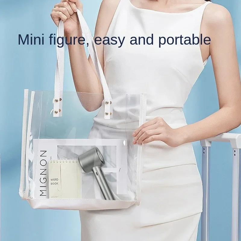 Portable Bladeless Handheld Fan – 120 Speed Adjustable USB Rechargeable Mini Fan with Digital Display, High-Speed Cooling for Travel, Makeup & Personal Use