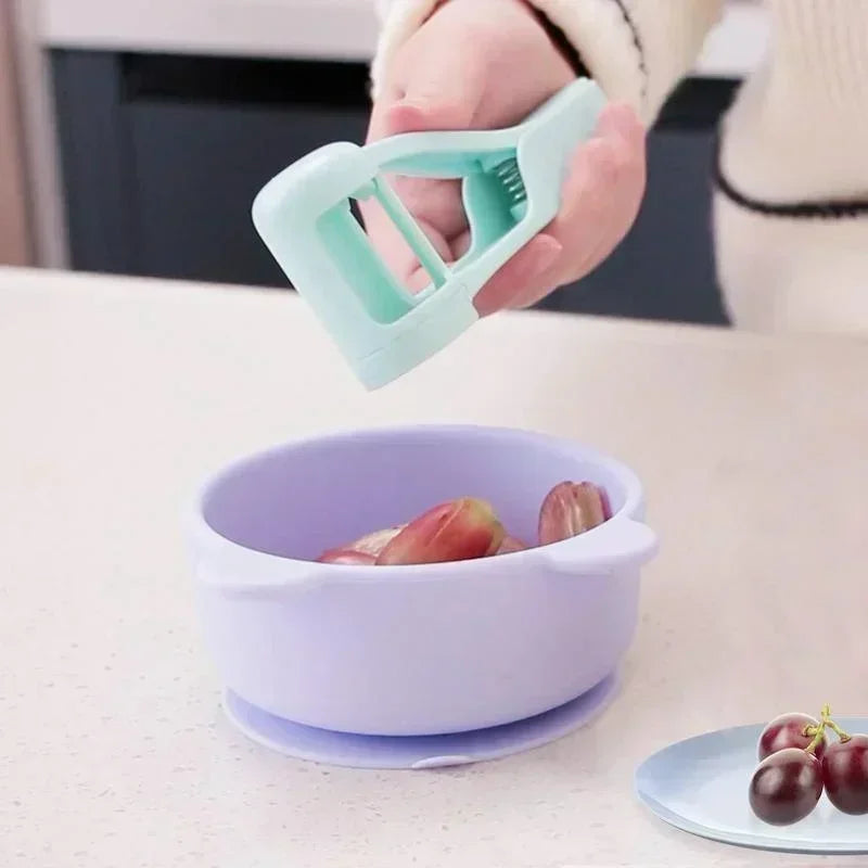 Multifunction Fruit Cutter Slicer – Safe Grape & Cherry Tomato Splitter for Kids, Baby Food Prep Kitchen Tool